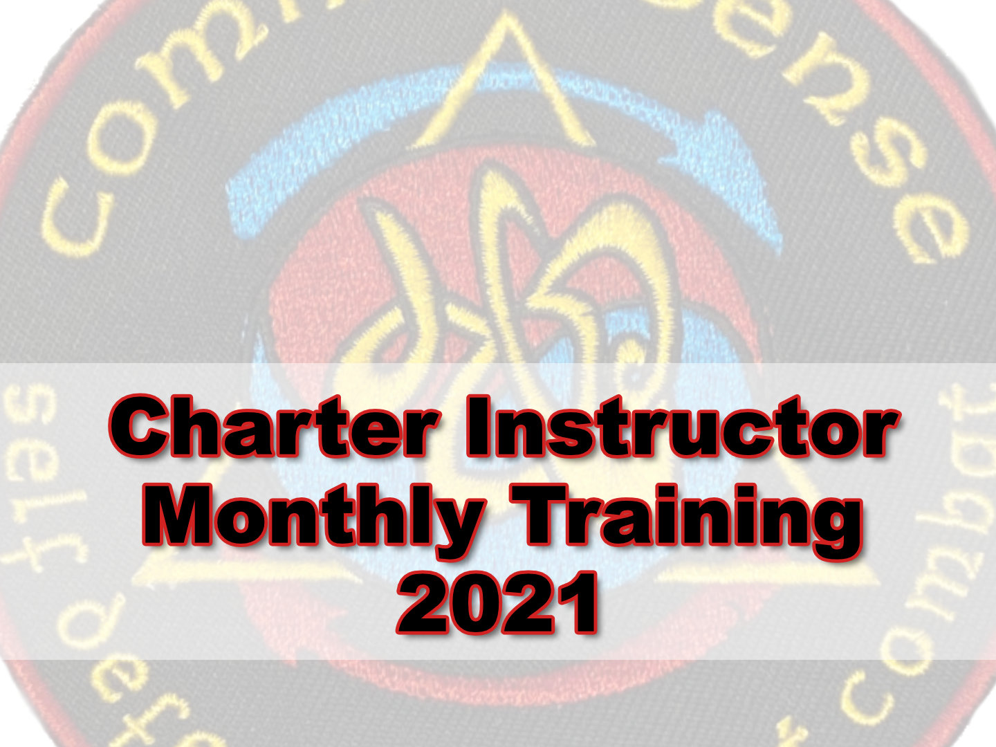 Instructor Training 2021